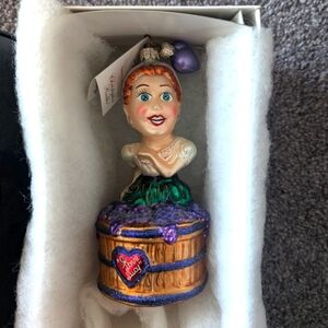 Vintage Christopher Radko Grape Stomping Lucy I Love Lucy Ornament